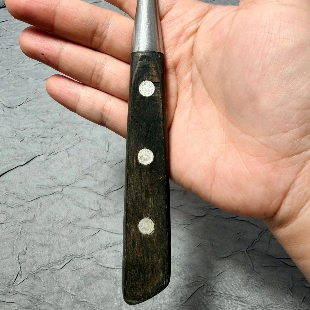 JA Henckels Friodur Inox Germany Meat Carving Fork Triple Rivet Wood Handle